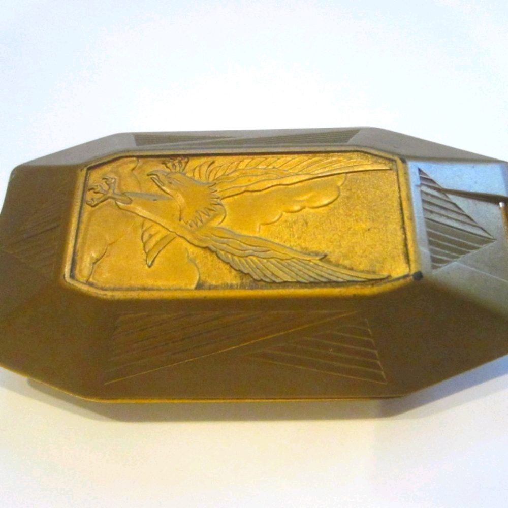 Elgin Golden Watch Case Eagle Motif Patented Marked In Relief